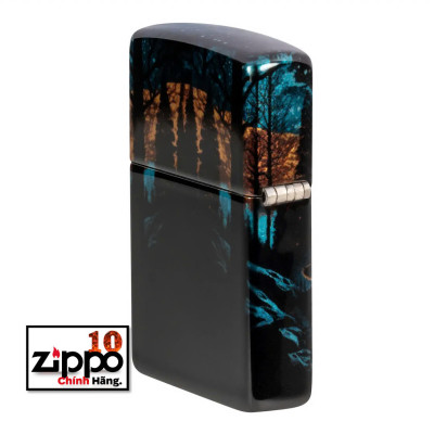 Bật lửa Zippo 46252 Moonlight Wolf Design - Chính hãng 100%