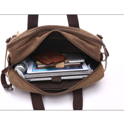 Túi xách nam công sở 2 trong 1 vải cavans cao cấp size 15,6inh và size 17.3inh phong cách mới