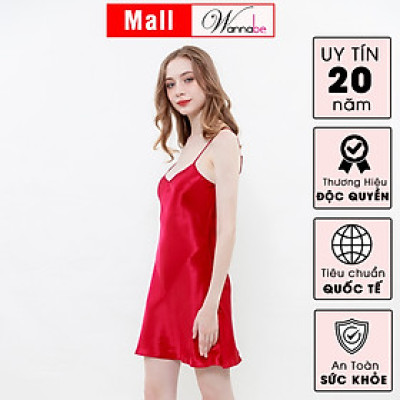 Đầm ngủ phi lụa cao cấp Wannabe DNS23 hai dây cut-out lưng quyến rũ nữ tính