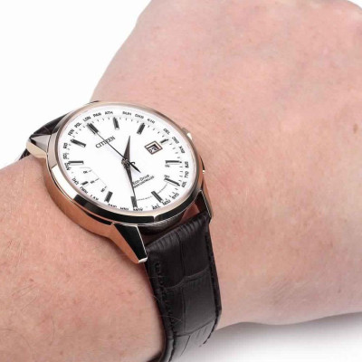 Đồng Hồ Nam Citizen Dây Da CB0153-21A - Mặt Trắng (Sapphire)