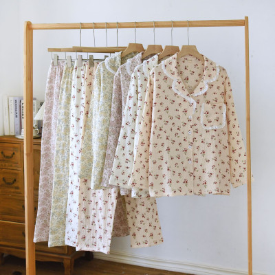 Bộ Đồ Mặc Nhà Dài Tay Chất Liệu Xô Muslin Hàng Cao Cấp