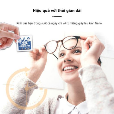 Combo 200 Khăn Lau Mắt Kính Nano Chống Mờ Sương Công Nghệ Nhật Bản - Chính Hãng 