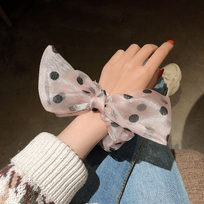 Dây buộc tóc chấm bi nơ to đẹp HD140