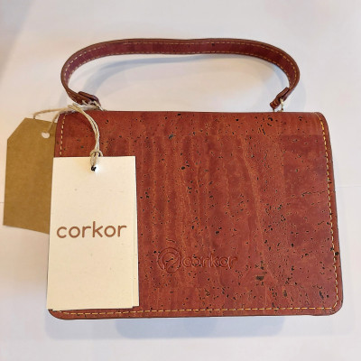 Túi Đeo Chéo Nữ Cao Cấp Mini CROSS-BODY BAG - HGcork Corkor CK247 - Vật liệu da cork thực vật thuần chay - Sản phẩm Handmade, Sản xuất tại Bồ Đào Nha