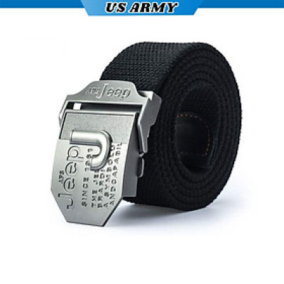 Thắt Lưng Vải Nam Phong Cách Lính U669 Mặt Khóa Hợp Kim Thép Không Ghỉ Sáng Bóng-Hàng chính hãng