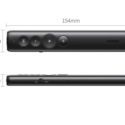 Ugreen UG50654LP479TK 200M laser sử dụng pin AAA không kèm pin Bút trình chiếu điều khiển 100m có túi đựng - HÀNG CHÍNH HÃNG