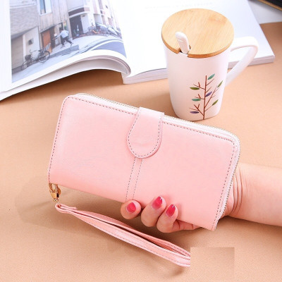 [5 MÀU] Ví cầm tay nữ da cao cấp khóa gài VNLV348 1 ngăn khóa kéo 1 ngăn nút bền đẹp