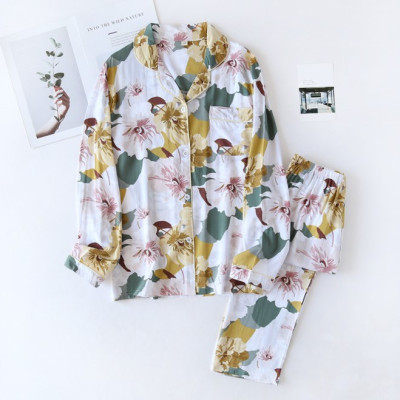 Đồ Bộ Nữ Dài Tay, Pijama Mặc Nhà Cho Nữ Bigsize Azuno BN2111 Chất Liệu Cotton Lụa Có Thể Mặc Mùa Hè