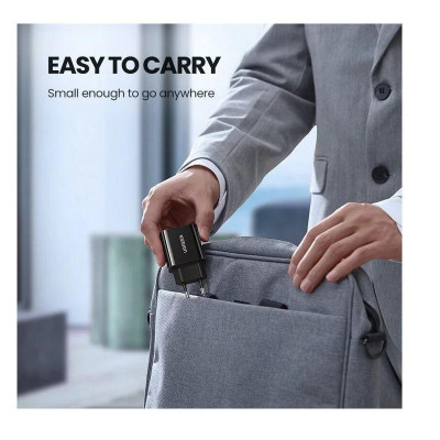 Ugreen UG10191CD137TK 18W QC3.0 Usb type c sạc nhanh nhựa ABS màu đen EU - HÀNG CHÍNH HÃNG