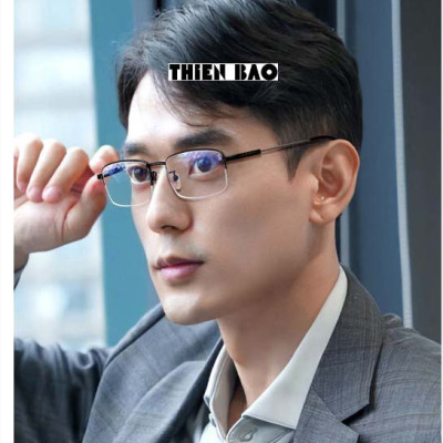 Kính lão thị, kính viễn thị Nam nữ KVM367 hàng đẹp xẻ cước chống as xanh Gọng TITANIUM càng dẻo chuẩn độ