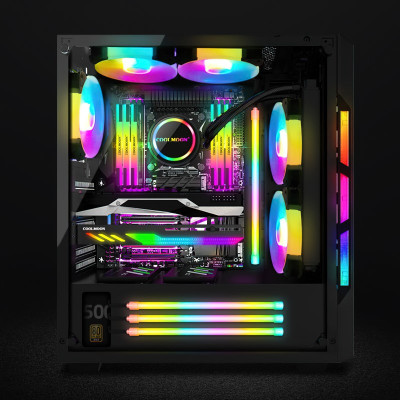 Phụ Kiện Đèn Led RGB Aura Sync Coolmoon đồng bộ Hub + Sync với main 3Pin 5V Trang trí cho máy tính hàng nhập khẩu