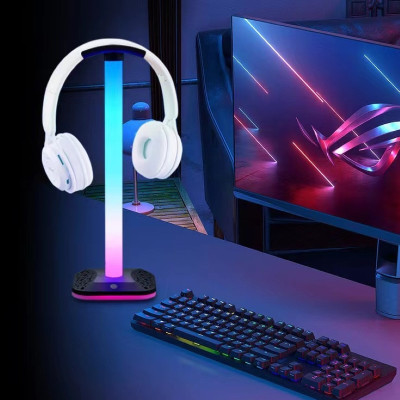 Giá treo tai nghe T20 Led RGB siêu đẹp trang trí cho góc làm việc hàng nhập khẩu