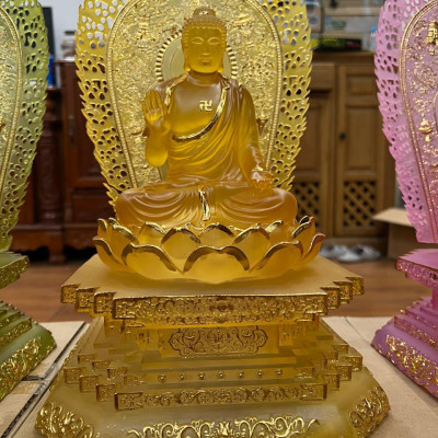 BỘ 7 VỊ DƯỢC SƯ ĐÁ LƯU LY ĐẦY ĐỦ CÁC MÀU TRƯNG BÀY HOẶC LÀM QUÀ TẶNG NGƯỜI THÂN