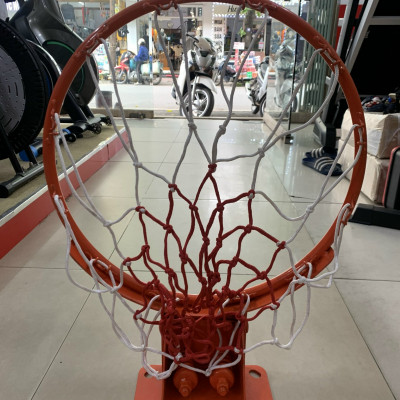 Vành rổ thi đấu tiêu chuẩn phi 45cm nặng 7.5kg chắc chắn từ sắt đặc 2cm và có lò xo đàn hồi chống rung