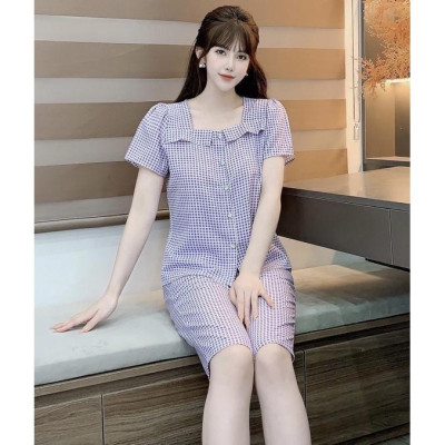 đồ bộ mặc nhà mẫu lửng đẹp, vải lụa hàn