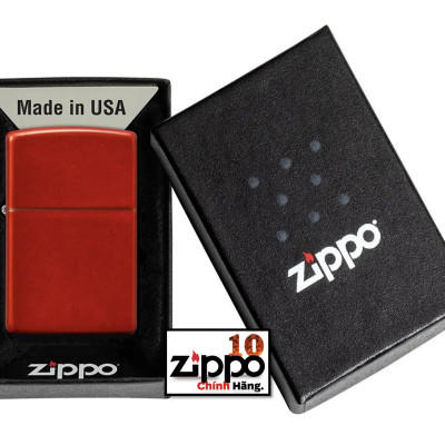 Bật lửa Zippo 49475 Classic Metallic Red - Chính hãng 100%
