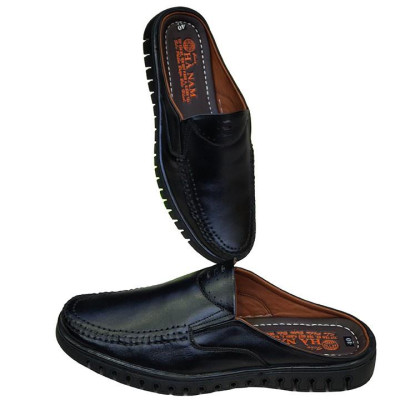 Dép Bít Mũi Nam Da Bò Thật TiTi ĐÔ Cao Cấp GSB2066d