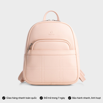 Balo Yuumy ( Thời trang nữ họa tiết đường kẻ ô vuông cỡ trung - Balo da Seasand YBA101 )