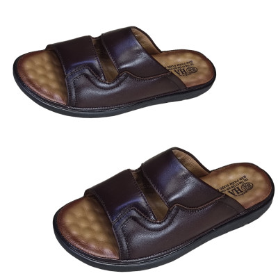 Dép Nam Quai Ngang HÀ NAM Da Bò Thật Cao Cấp DNA2186