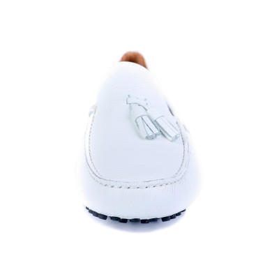 Giày Lười Moka Da Thật Made in Italy - Phong Cách Ý Thanh Lịch - Màu trắng - 1723BIA - Hàng chính hãng