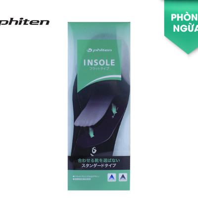 Lót giày êm chân Phiten insole flat TI146003/TI146004 giảm đau, mỏi, giảm sốc dùng thường ngày