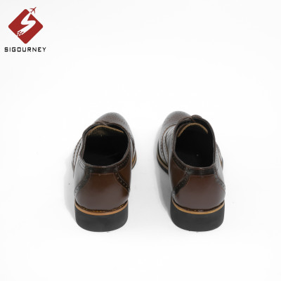 Giày Oxford Nam Họa Tiết Brogues Đục Lỗ Cực Đẹp SIGOURNEY Da Bò Màu Nâu Patian SIG-26 Bảo Hành 18 Tháng