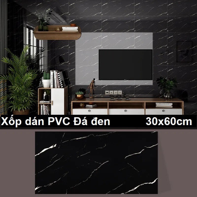 Bộ 15 Tấm Xốp Dán Tường 3D PVC Vân Đá 60x30cm Keo Sẵn Dày 2,5mm Cao Cấp, Sang trọng