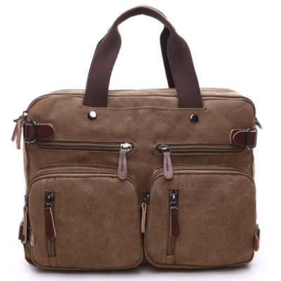 Túi xách nam công sở 2 trong 1 vải cavans cao cấp size 15,6inh và size 17.3inh phong cách mới