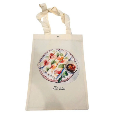 Túi Vải Canvas Bánh Tráng Trộn 20x22cm