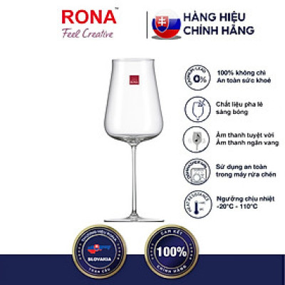 Bộ 2 ly pha lê uống vang Rona 450 ml Slovakia Czech Republic