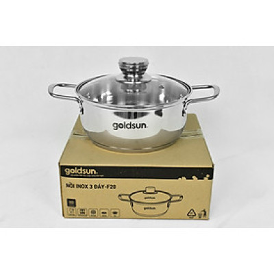 Nồi inox 3 đáy Goldsun F20 GE1204 - Hàng Việt Nam chất lượng cao