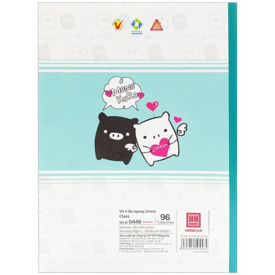 Combo 5 Vở 4 Ly Ngang 96 Trang 80gsm Class Heoboo - Hồng Hà 0446