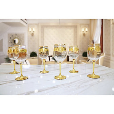 Bộ ly pha lê Tiệp 1356 RONA MVCL, hoa văn Versace - Hàng chính hãng
