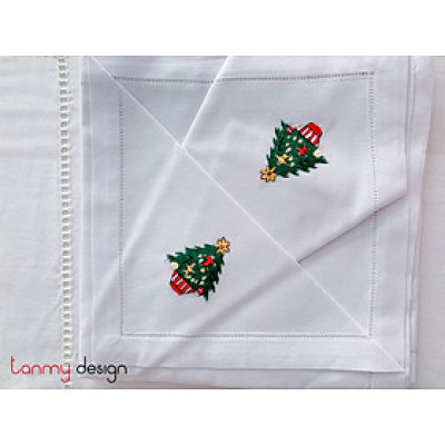 Bộ 06 khăn ăn thêu noel