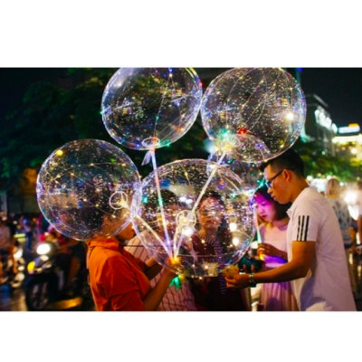 Bóng Galaxy tặng Đèn Led+ Gậy + Pin (hàng loại 1 siêu dày, siêu an toàn)