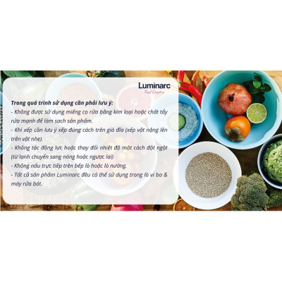 Đĩa Thủy Tinh Luminarc Marble 27cm đựng thức ăn, chịu nhiệt, cường lực - Bộ 3 đĩa - P3764