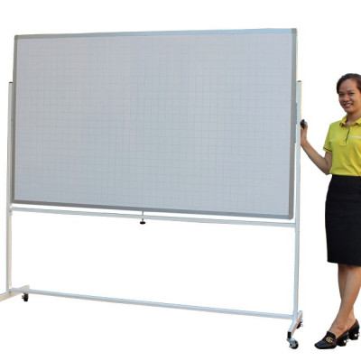 Bảng Di Động 02 Mặt Bút Lông Cao Cấp Bavico Trắng - KT 1,2x2,4m