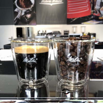 Set 2 ly espresso thủy tinh Melitta 2 lớp 80ml - Nhập khẩu từ Đức