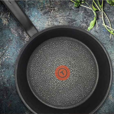 Chảo Sâu Lòng Chống Dính TEFAL G28919 HARD TITANIUM PRO Wokpfanne 28cm, Nhập Khẩu Đức, Phủ Titanium Excellence Bền Gấp 6 Lần Chảo Thường - Hàng Nhập Khẩu