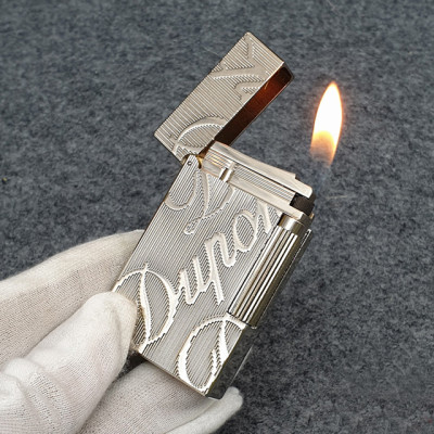 Vỏ Hột Quẹt Bật Lửa Upon D92T Họa Tiết Kẻ Dọc Khắc Chữ S.t Upon - Dùng Ga Đá Cao Cấp
