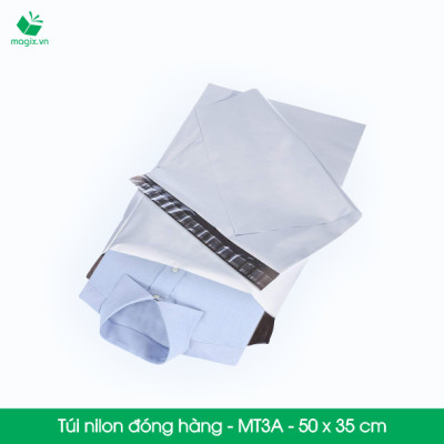 MT3A - 50x35 cm - 100 túi nilon 2 lớp đóng hàng thay thùng hộp carton