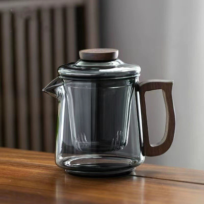 Bình trà thủy tinh màu xám 500ml sang trọng