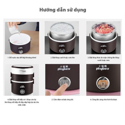 Hộp Đựng Cơm 3 Tầng Có Lõi Hâm Nóng – Thêm Túi Giữ Nhiệt Cao Cấp Chính Hãng miDoctor