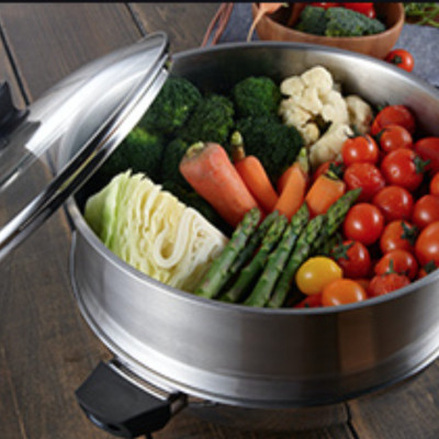 Bộ chảo xửng cao cấp Blackcube T&K Kims Cook 24cm , 3 lớp đúc liền inox 304 ,  tặng 10 muỗng ăn