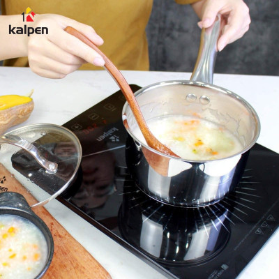 Quánh Inox 304 đáy 5 lớp Kalpen Lermat size 16cm chuẩn Đức - Hàng chính hãng