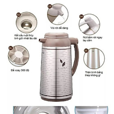 Phích giữ nhiệt Zojirushi AFFB-13-XT 1,3L, hàng chính hãng