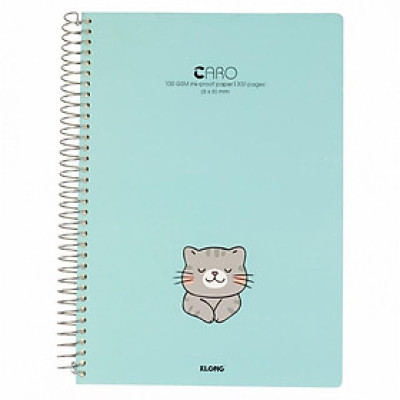 Sổ lò xo đơn Caro (6 x 6) mm A4 - 300 trang; Klong - MS 591