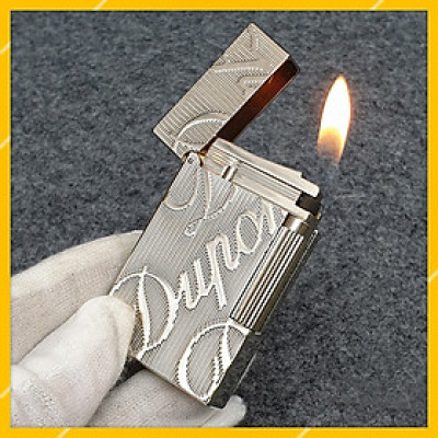 Vỏ Hột Quẹt Bật Lửa Upon D92T Họa Tiết Kẻ Dọc Khắc Chữ S.t Upon - Dùng Ga Đá Cao Cấp