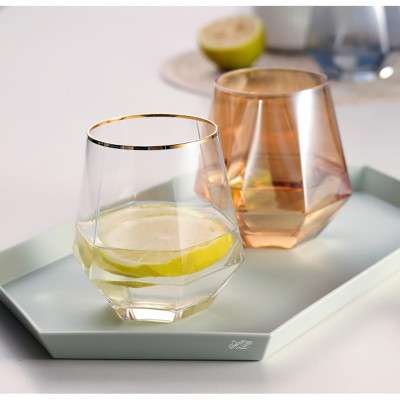 CỐC THỦY TINH LỤC GIÁC | 6 LY TT CHỊU NHIỆT BOROSILICATE CAO CẤP | CỐC LỤC NĂNG TRONG SUỐT