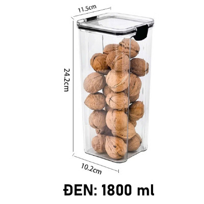 Set 5 Hộp Nhựa Đựng Ngũ Cốc H55, Bánh Kẹo, Thực Phẩm Khô - Hộp Đựng Trong Suốt Nắp Kín Chống Ẩm Cao Cấp - HÀNG CHÍNH HÃNG MINIIN